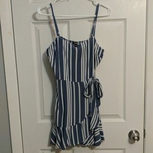 Express blue and white dress